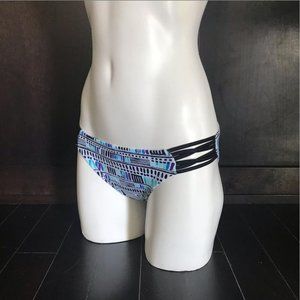 California Waves multi blue strappy bikini bottom